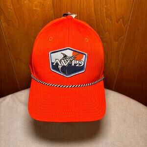 Avid Fishing Hunting Trucker Hat Mesh Snap Back Mens Cap Orange NWT READ